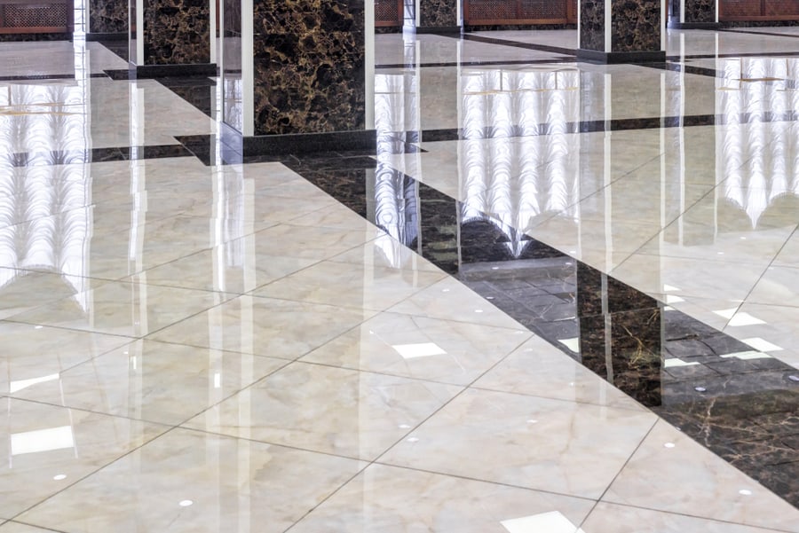 A Well-Maintained Marble Floor