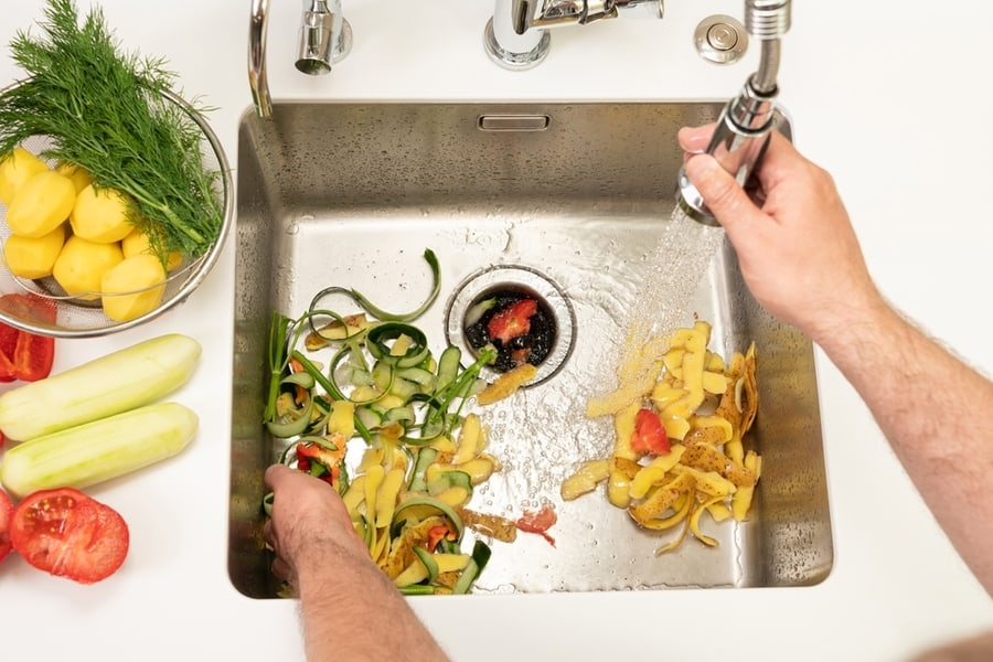 Accumulated Food In Sink