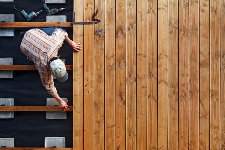 Constructing A Wooden Flooring Of A Terrace