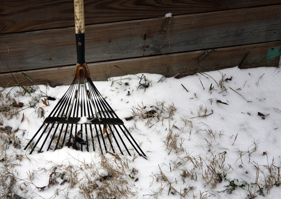 Garden Rake For Snow Shovling