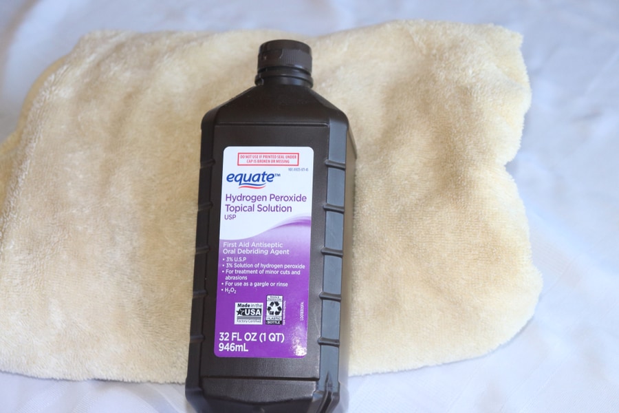 Hydrogen Peroxide On Towel
