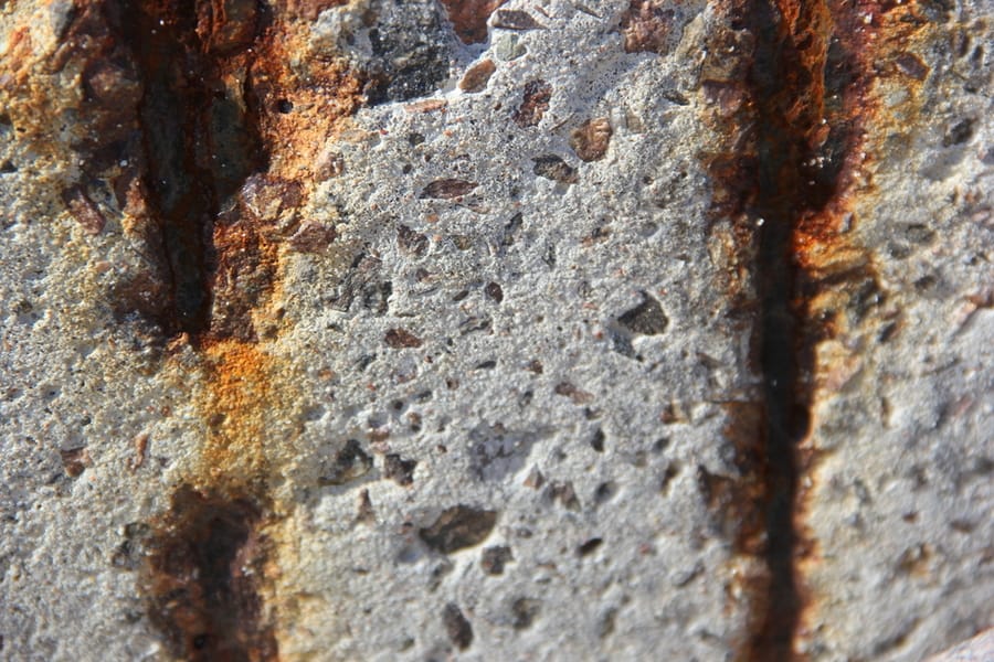 Rebar Rust Stains On Concrete