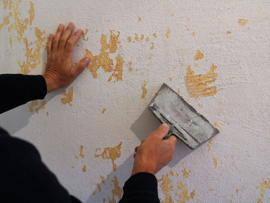 Scraping Wallpaper Residue Wall