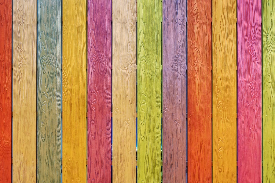 Wood Panel With Different Colors