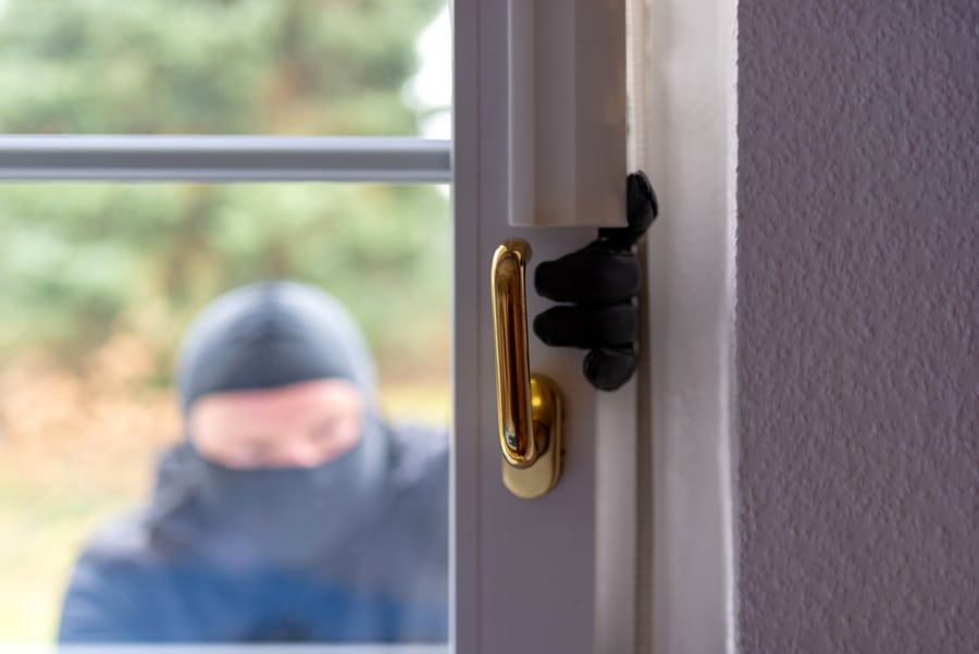 Burglar Gains Access Through Tilted Window