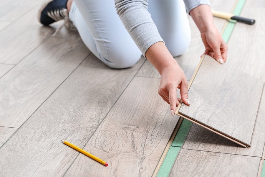 Damaged Laminate Flooring In Room