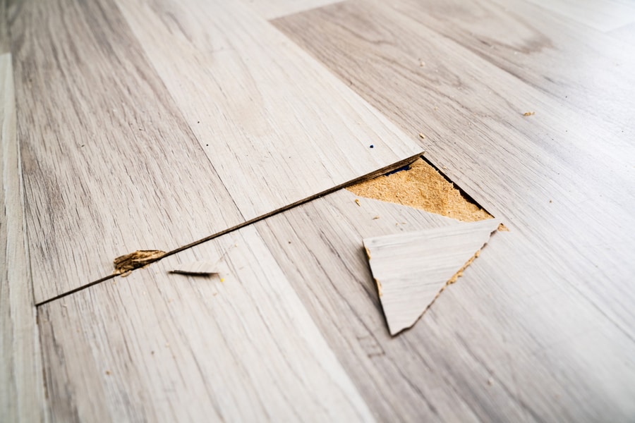 Destroyed Laminate Floor