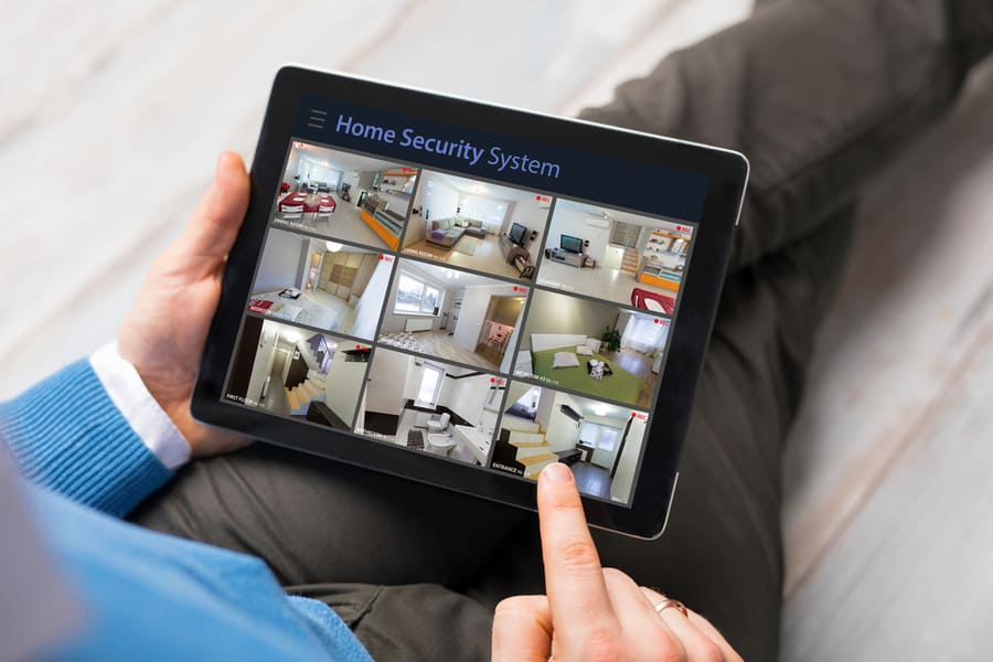 Home Security Cameras On Tablet