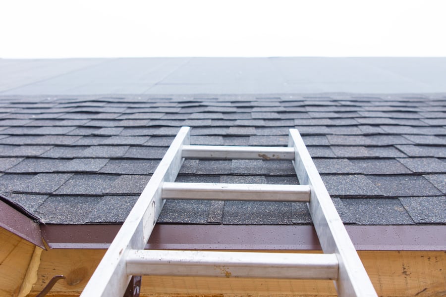 Ladder Leading To Roof