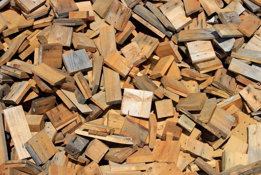 Pile Of Small Pieces Of Scrap Wood