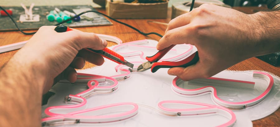 Preparing To Install A Neon Sign