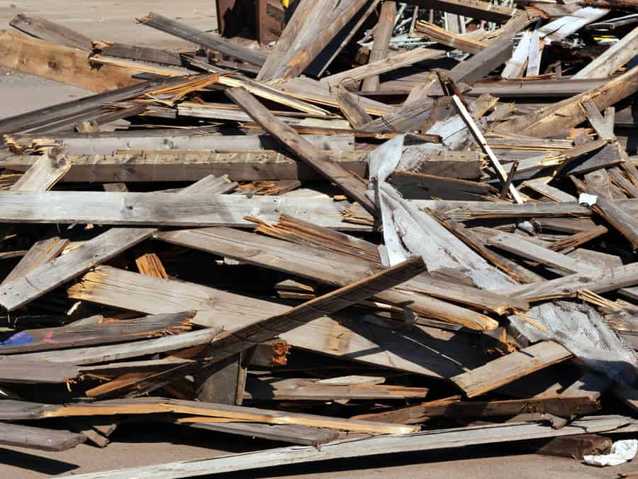 Stored Waste Wood Recycling Disposal