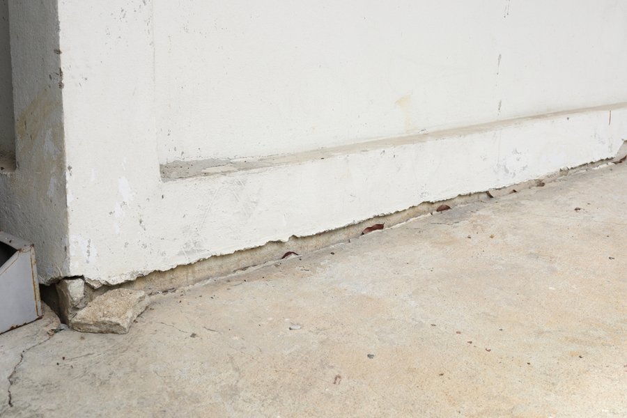 Subsidence Cement Floors Around Building