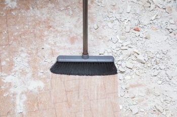 Sweeping Concrete Piece Floor