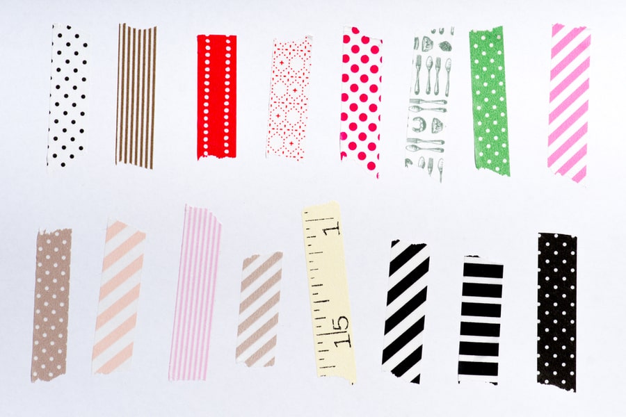 Washi Tape, Masking Tape Pieces, Isolated, White Background