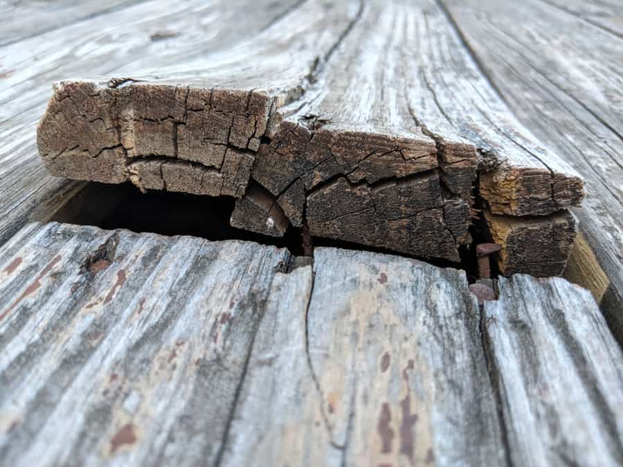 Wooden Deck Floor Boards Old