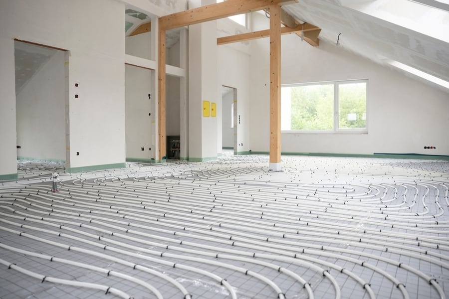 A Radiant Floor Heating System Installed In The House