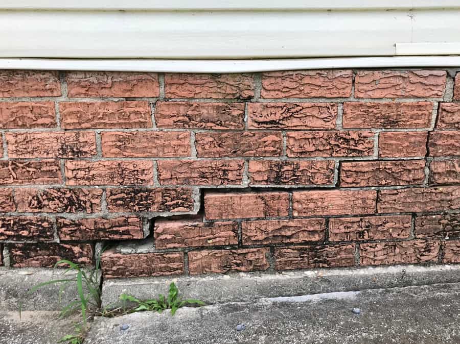 Cracked Foundation Of House