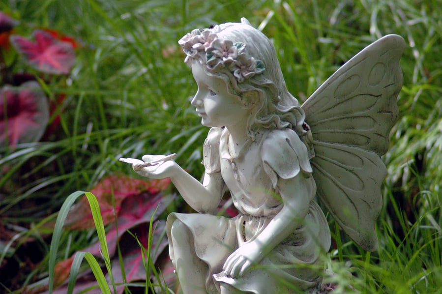 Fairy Statue In Garden