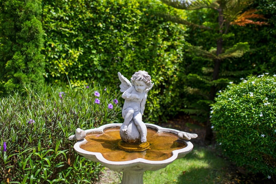 Statue Decorated In The Botany Garden