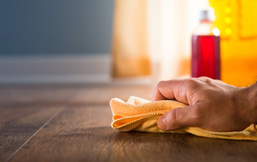 Applying Cooking Oil On Hardwood Floor Surface