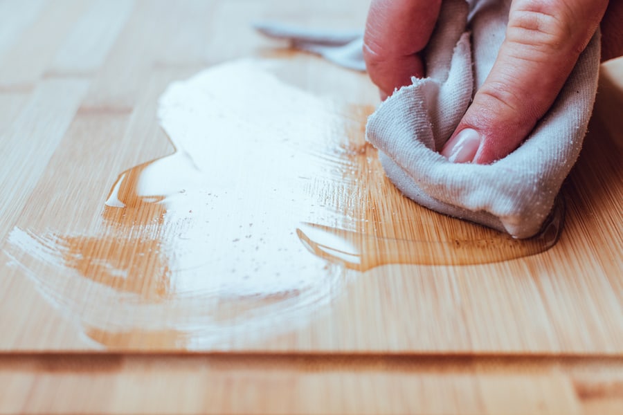 Applying Oil Soap