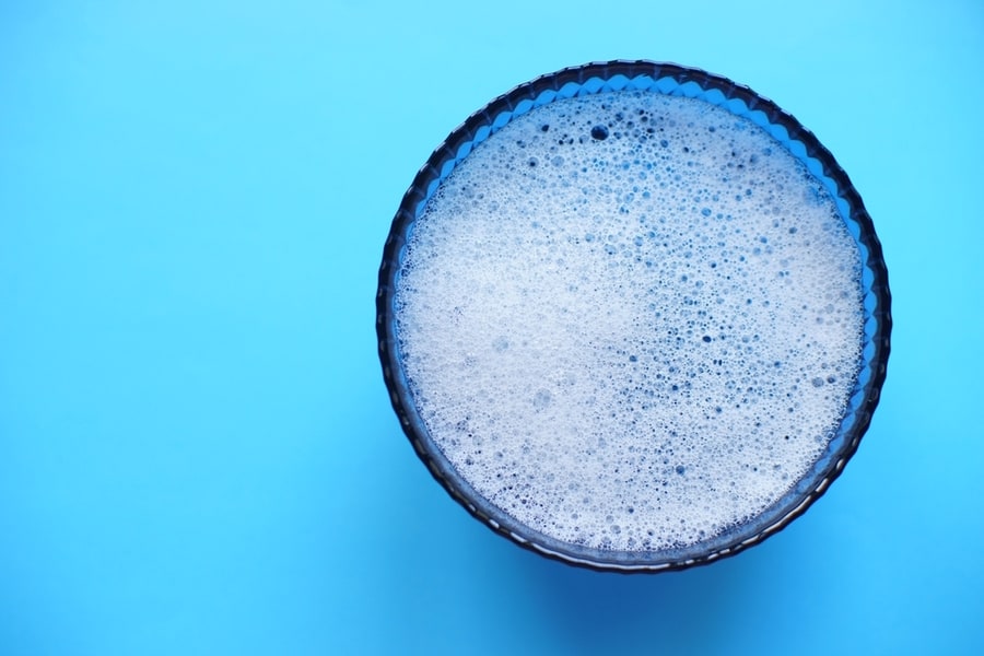 Bowl With Cleaning Solution