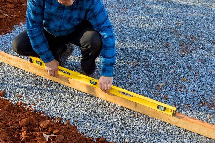 Create Level Surface For Gravel To Be Used As Foundation For Shed