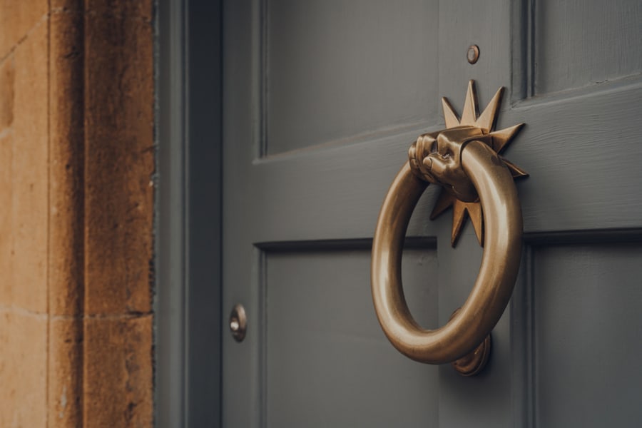 Door Knocker On Wooden