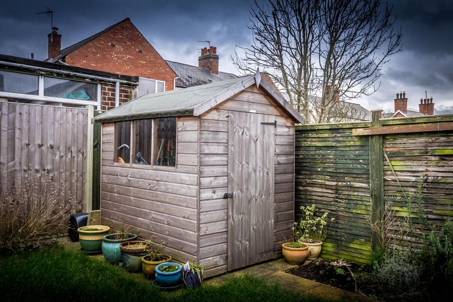 Garden Shed In The Backyard