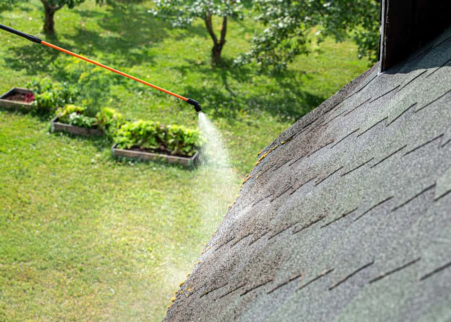 Spraying Home Roof