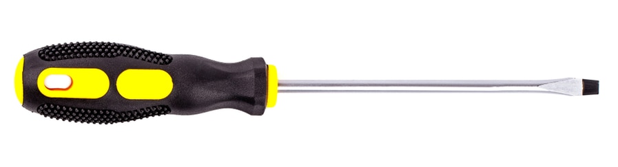 Try A Long Flat-Bladed Screwdriver