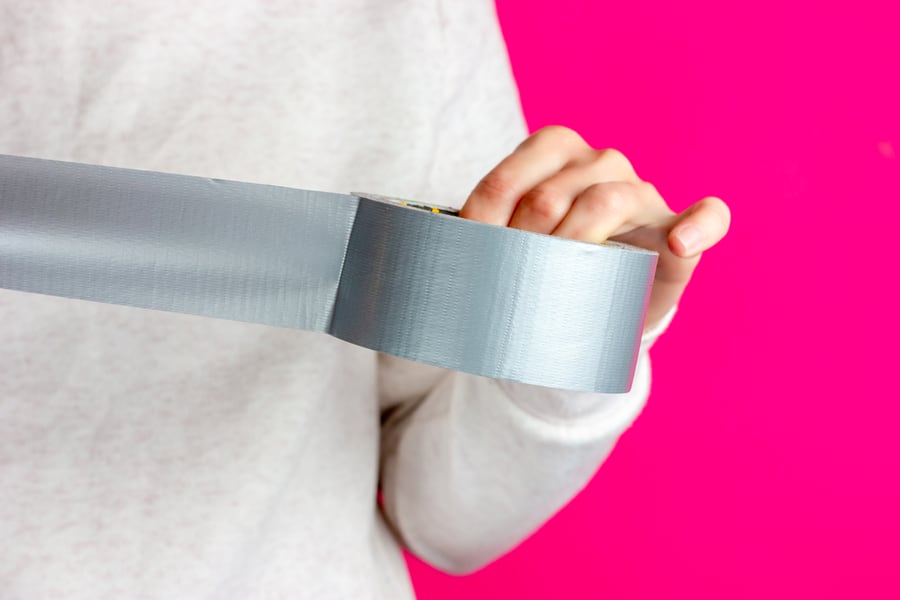 Use A Long Strip Of Duct Tape