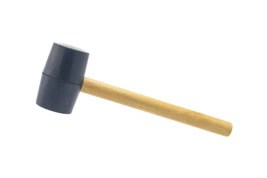 Use A Rubber Mallet To Tap Each Screw Gently