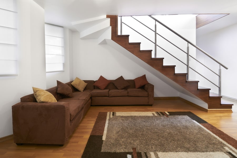 hide stairs in living room
